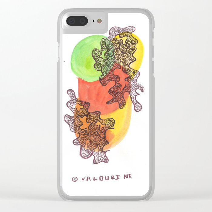 1 Abstract 9 March 2017 Colorful Watercolor Paintings Clear Iphone Case By Valourine