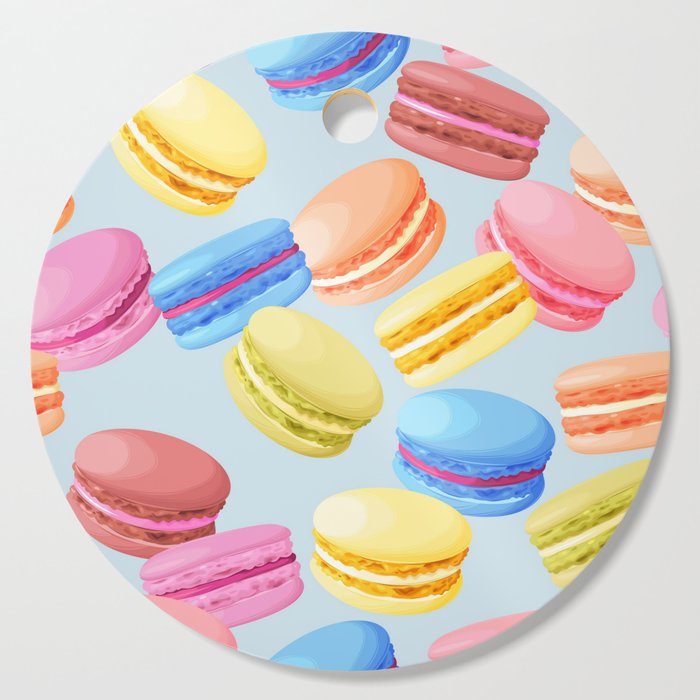 Watercolor Macaroons Cutting Board