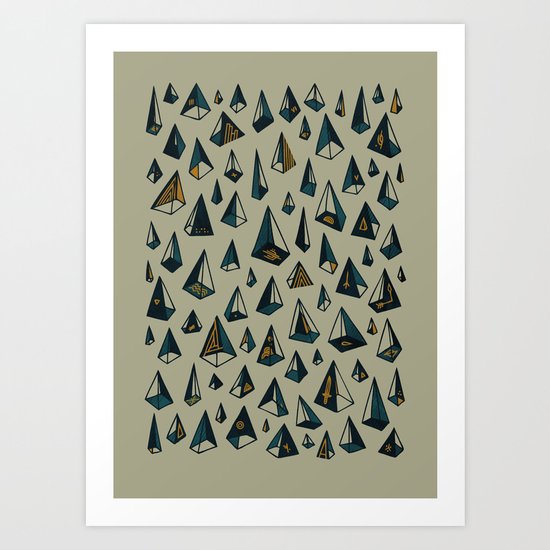Triangles Are My Favorite Shape Art Print
