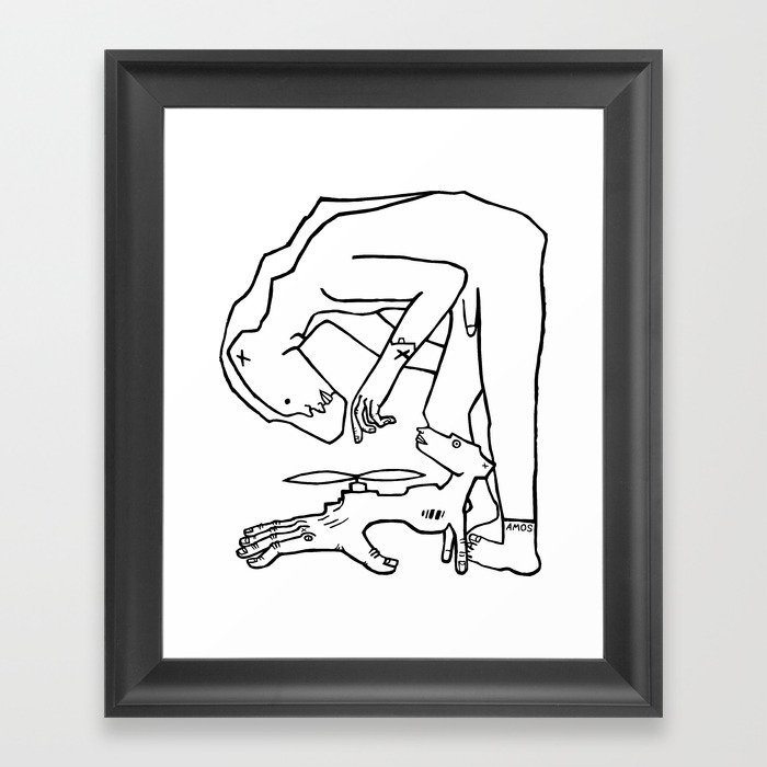 Bear Man to the Rescue Framed Art Print