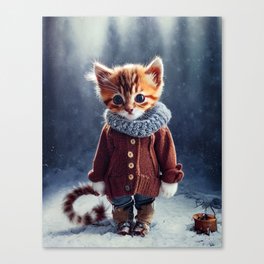 Winter Kitty Canvas Print