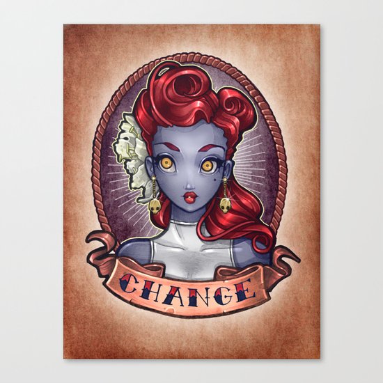 CHANGE pinup Canvas Print