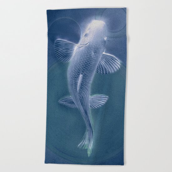 知識に歩く (Walk to Knowledge) blue Beach Towel