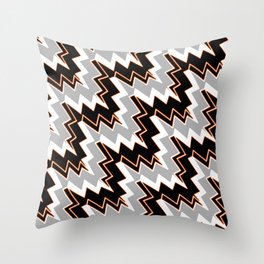 Abstract geometric pattern - orange and gray. Throw Pillow