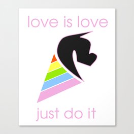 love is love just do it Canvas Print