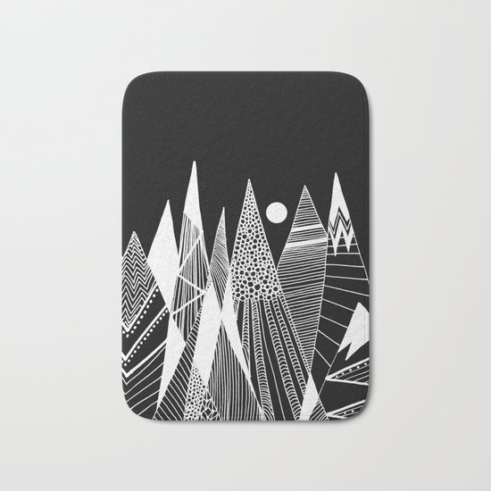 Patterns in the mountains Bath Mat