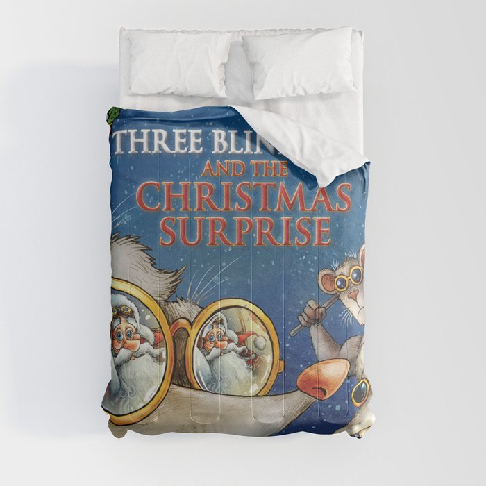 "Three Blind Mice and the Christmas Surprise" (Mother Goose Retold-Front cover) Comforter