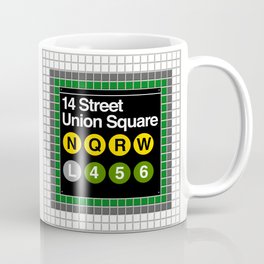 subway union square sign Mug