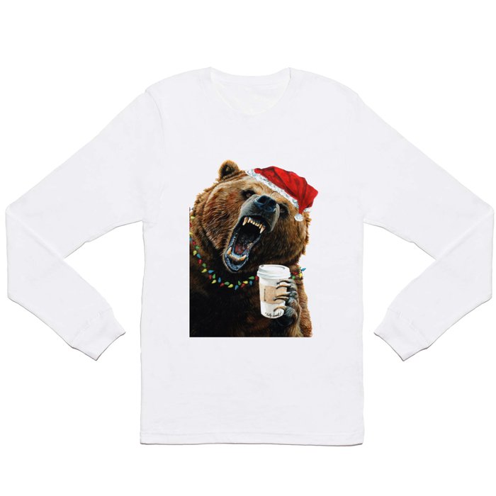 Grizzly Mornings Christmas Long Sleeve T Shirt