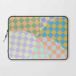 Pastel Checkerboard Swirl quilt Laptop Sleeve