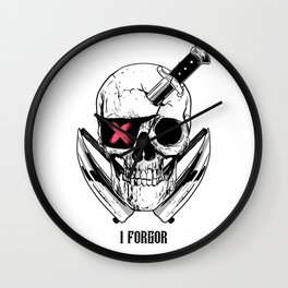 I Forgor | Cool Skull Wall Clock