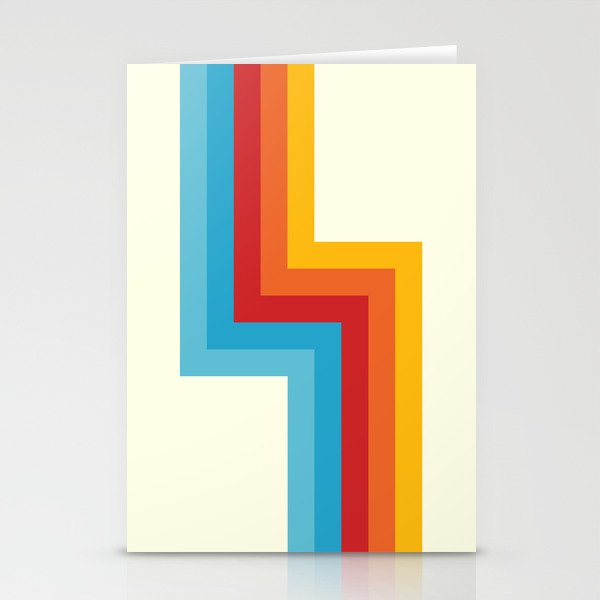 Bahlam - Classic Retro Summer Style Stripes Stationery Cards