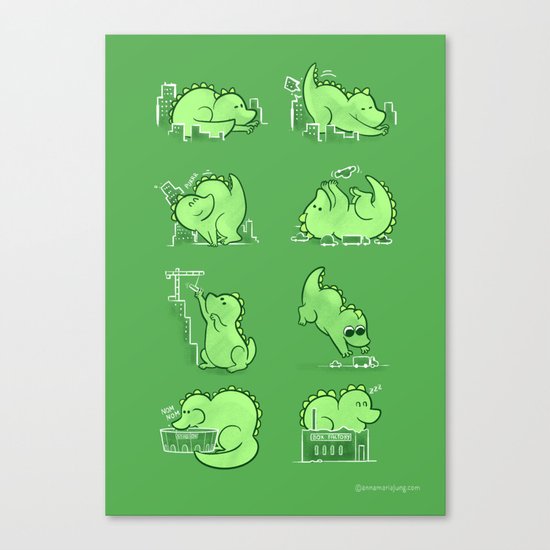 Gawwwzillawww Canvas Print