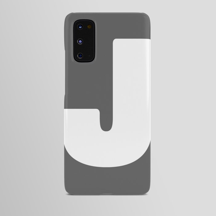 J (White & Grey Letter) Android Case