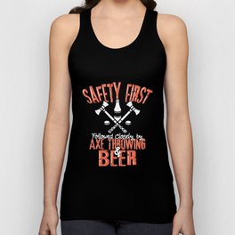 Axe Throwing & Beer T – Shirt Unisex Tank Top