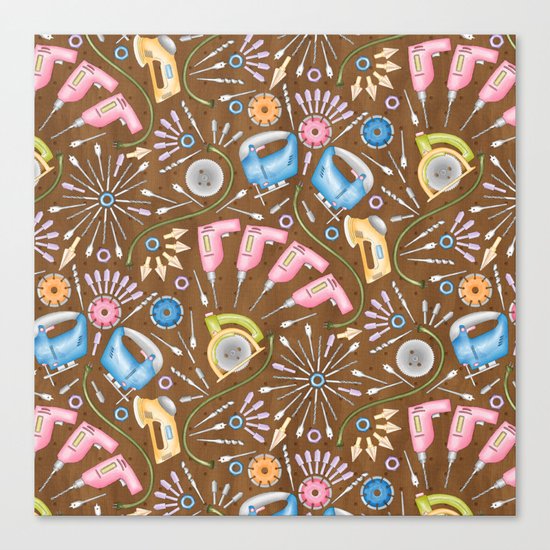 Flower Power Tools Canvas Print