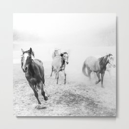 Running with the horses Metal Print