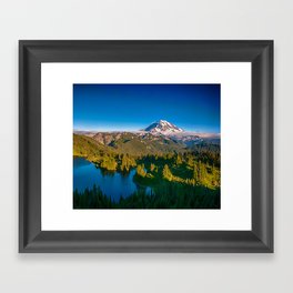 Scenic Landscape Art, Mt. Rainier, Mt. Rainier National Park, Tolmie Peak Framed Art Print