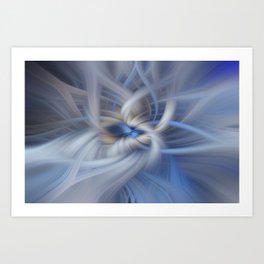 Abstract in blues Art Print