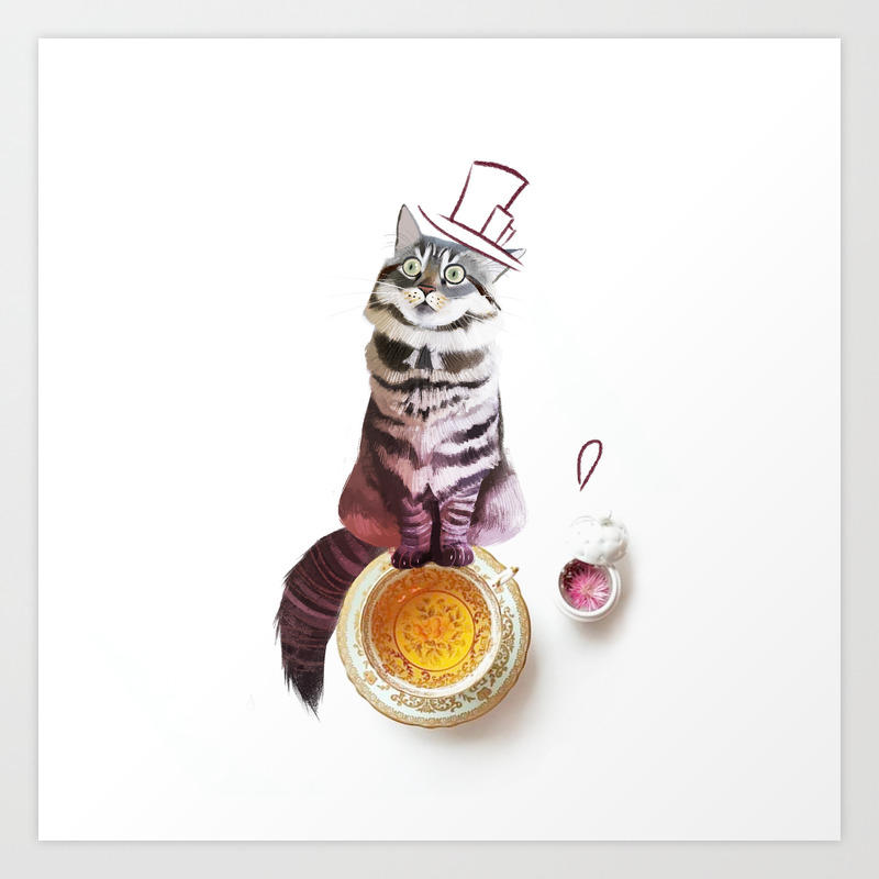Cheshire Cat Art Print By Maxrambaldi Society6