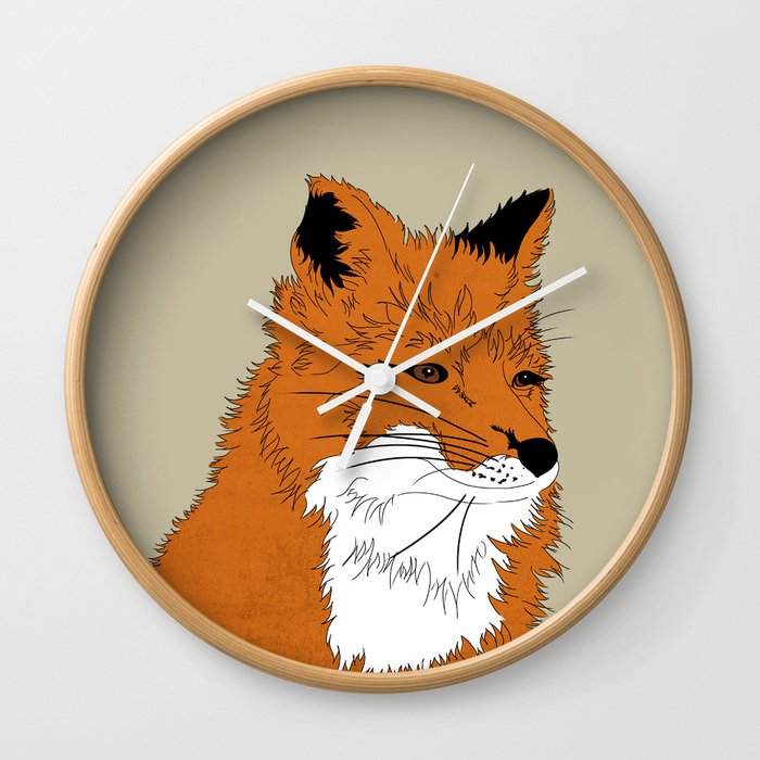 Mr Fox Wall Clock