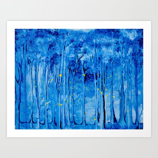 Lights in a Forest Art Print