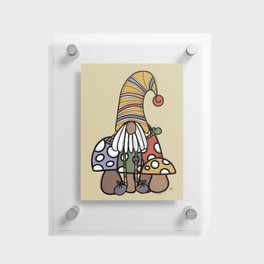 gnome friend & mushrooms  Floating Acrylic Print