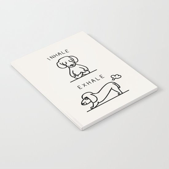 Inhale Exhale Dachshund Notebook