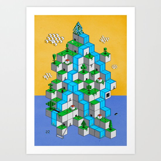 Ecubesystem Art Print