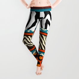 Abstract african art style seamless pattern Leggings