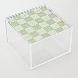 Sage Green Checker Boobs Acrylic Box