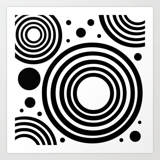 Circular | Black and White Art Print