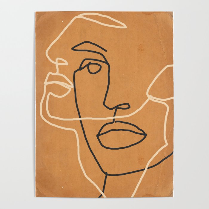 Abstract Face 6 Poster