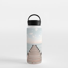 Pastel Beach Sunset Water Bottle