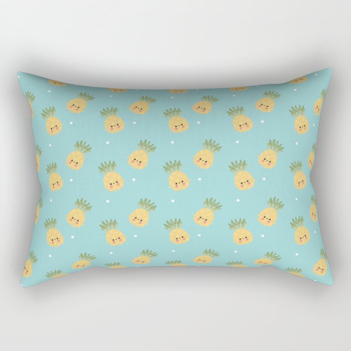 Kawaii Pineapple Rectangular Pillow