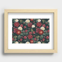 Flowers and Butterflies Recessed Framed Print