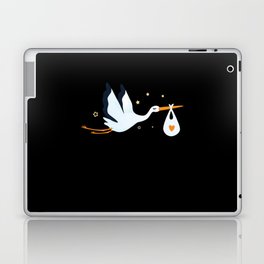 Stork Baby Valentines Day Baby Bird Laptop Skin