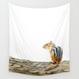 Little Chip - a painting of a Chipmunk by Teresa Thompson Wall Tapestry