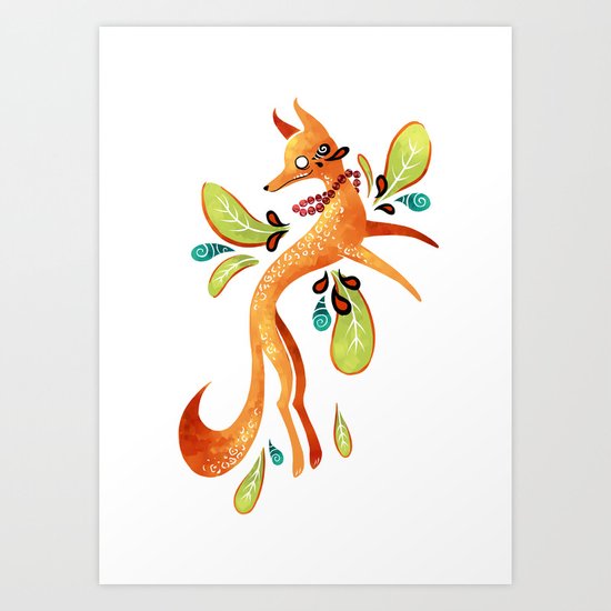 Autumn Fox Art Print