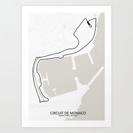 Circuit de Monaco, Monte Carlo Art Print