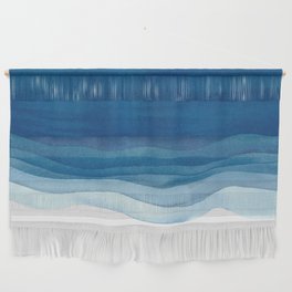 Watercolor blue waves Wall Hanging