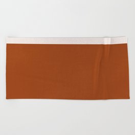 Retro orange stripes 1 Beach Towel