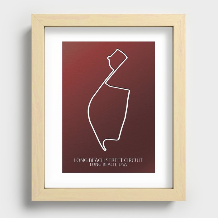 Long Beach Street Circuit Recessed Framed Print