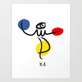The Juggler of Life Minimal Art Design Art Print