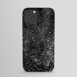 Black Night Glitter #1 (Faux Glitter) #shiny #decor #art #society6 iPhone Case