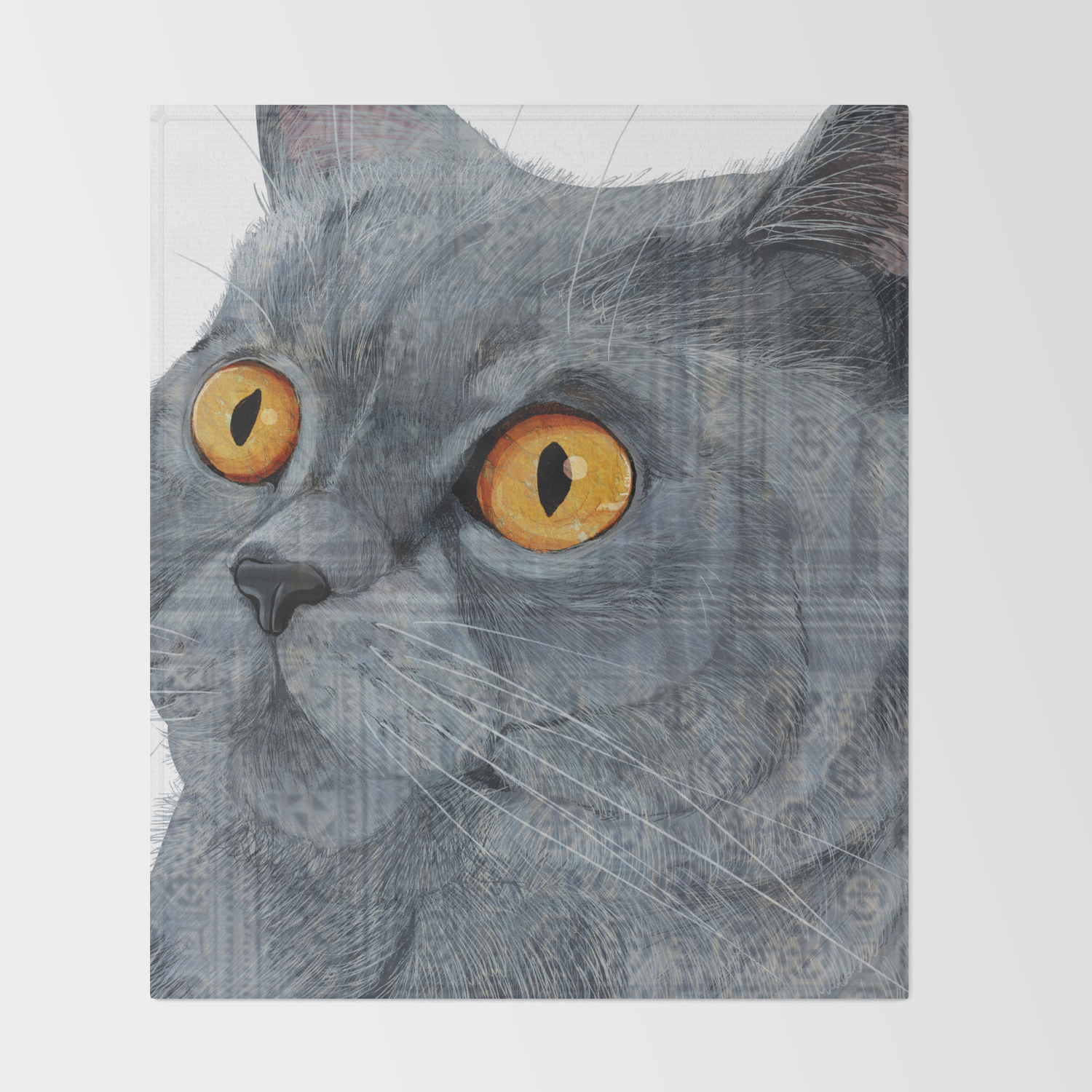 Blue British Shorthair Cat Throw Blanket By Katherineblower Society6