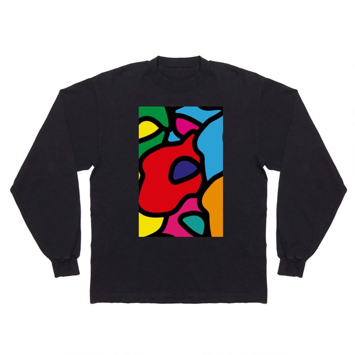 Colorful Abstract Floral-Art Long Sleeve T Shirt