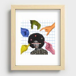"Don't Touch My Hair" Recessed Framed Print