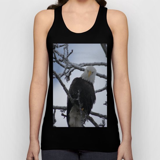 Bald Eagle at 12 Below -- Soldotna, Alaska Unisex Tank Top