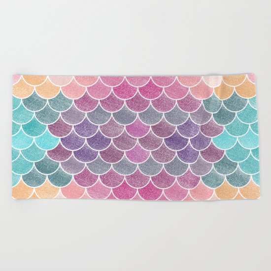 Lovely Pattern (Glitter Version) Beach Towel